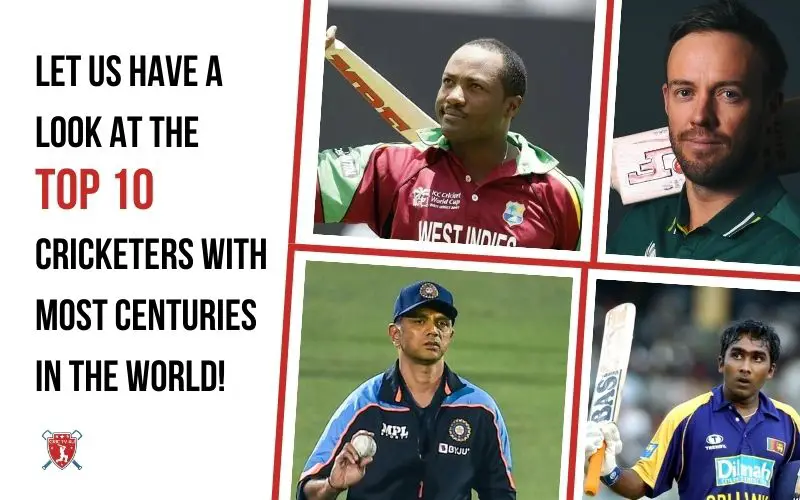 Let us have a look at the top 10 cricketers with most centuries in the world
