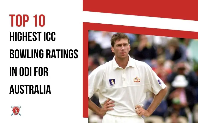 Top 10 highest icc bowling ratings in odi for australia
