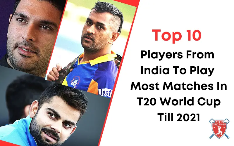 Top 10 players from india to play most matches in t20 world cup till 2021
