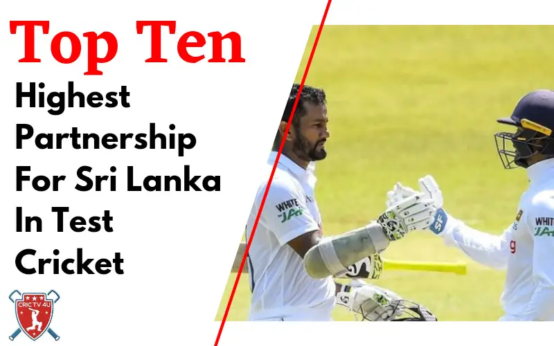 Top 10 highest partnerships for shrilanka in odi cricket