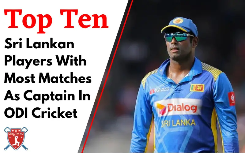 Top 10 sri lankan players with most matches as captain in odi cricket
